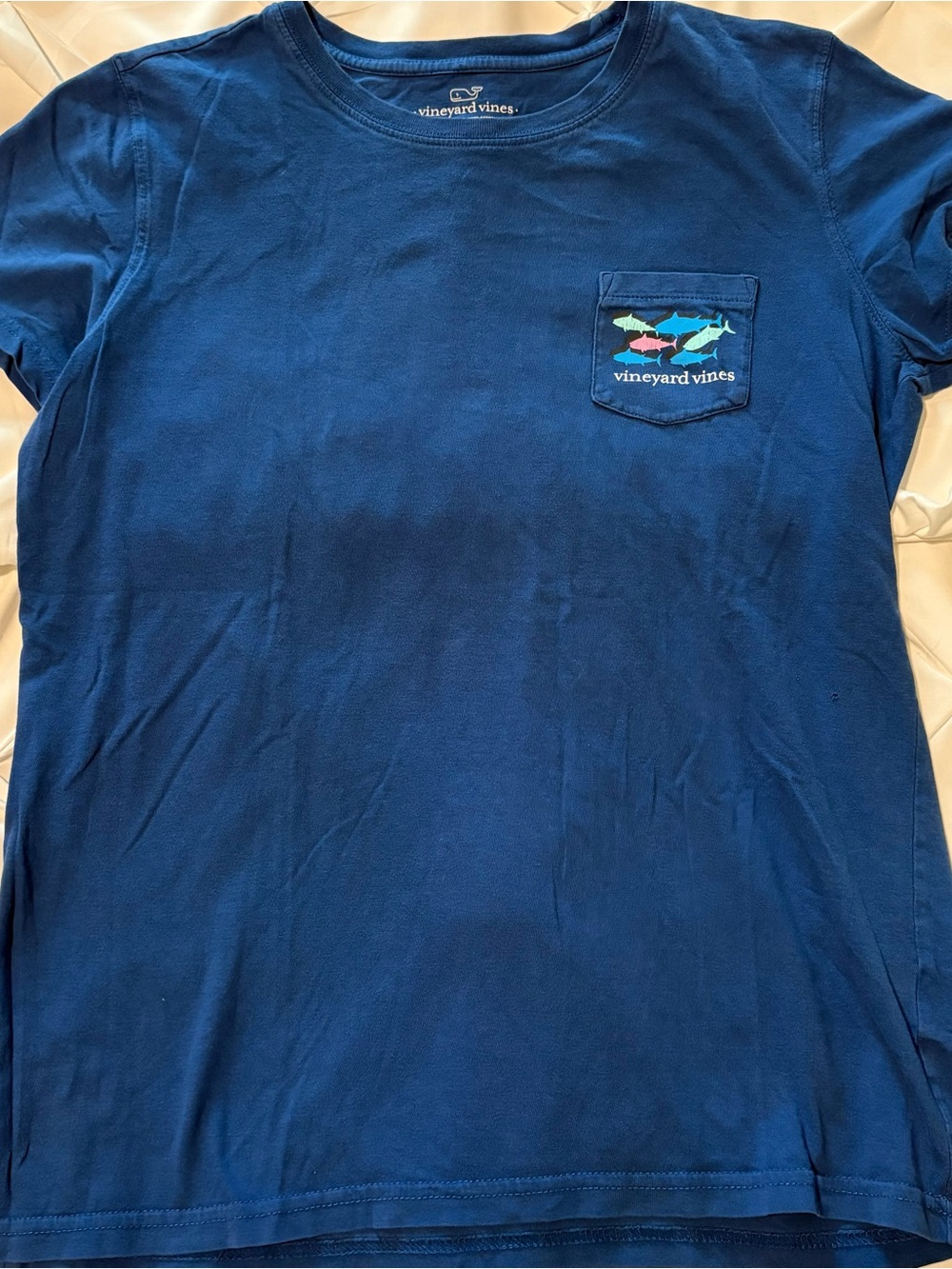 Vineyard Vines Women’s Pocket Whale Logo T-Shirt Blue, Size M